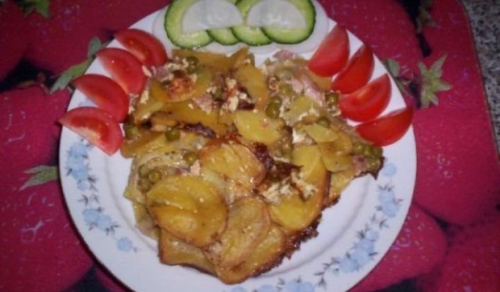 Zapečené brambory se slaninou | recept na jednoduché francouzské brambory